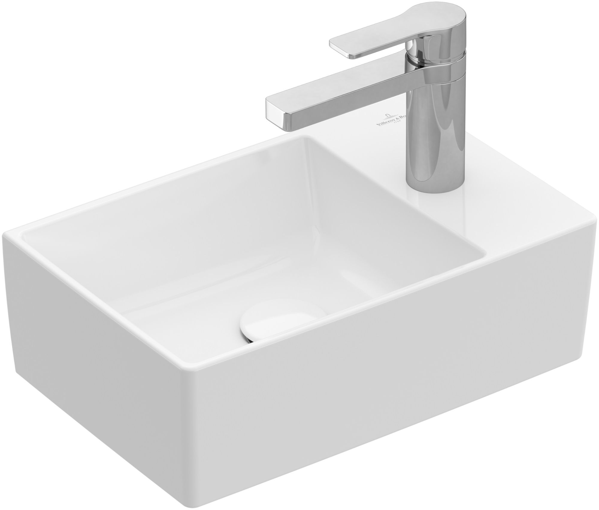 Villeroy & Boch Memento 2.0 umywalka 40x26 cm nablatowa prostokątna Weiss Alpin 43234G01