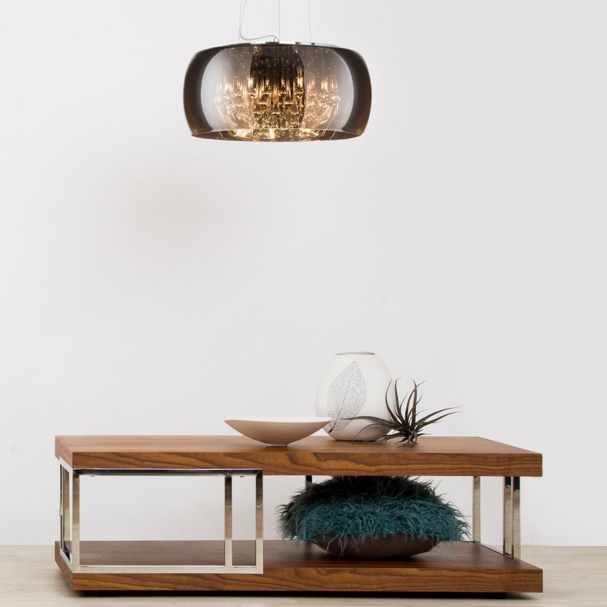 Zuma Line Crystal lampa wisząca 6x42W chrom/szkło dymione/kryształ P0076-06X-F4FZ