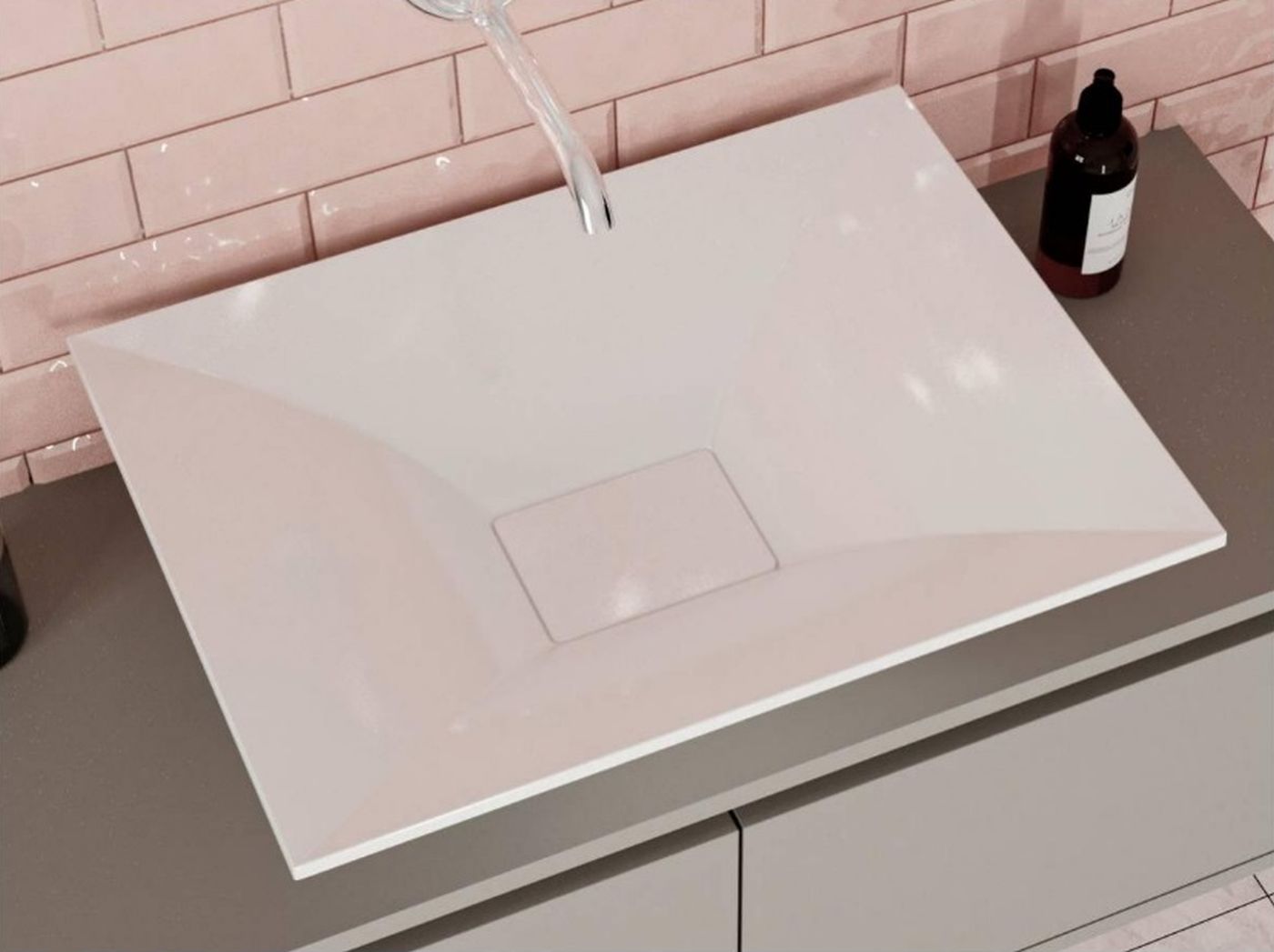 Miraggio Marseille umywalka 55,5x41,7 cm nablatowa prostokątna biały połysk 0000550