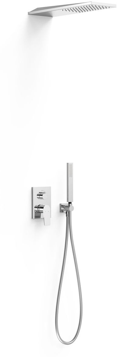 Tres Project zestaw prysznicowy podtynkowy z deszczownicą chrom 21128005
