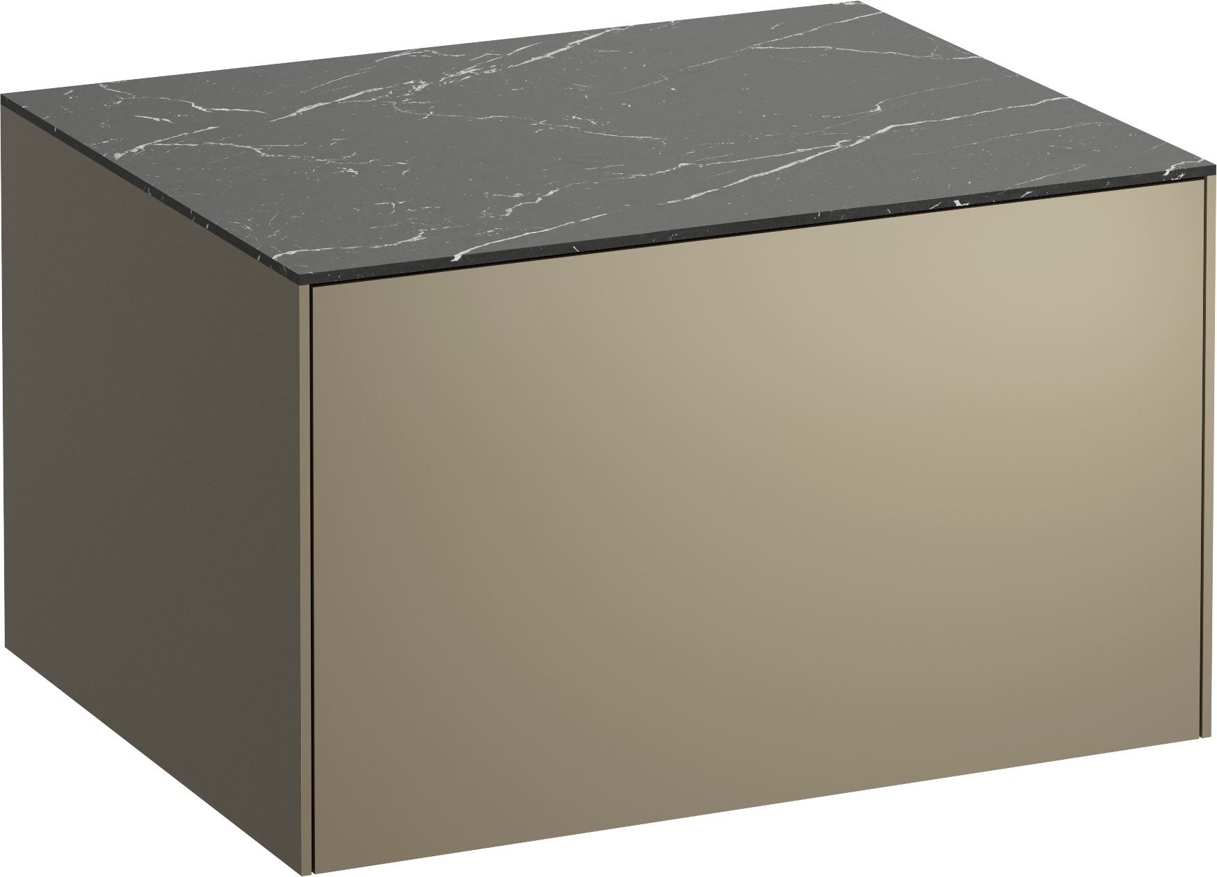 Laufen Sonar szafka 57 cm podumywalkowa wisząca z blatem tytanowa/czarna H4054000341421