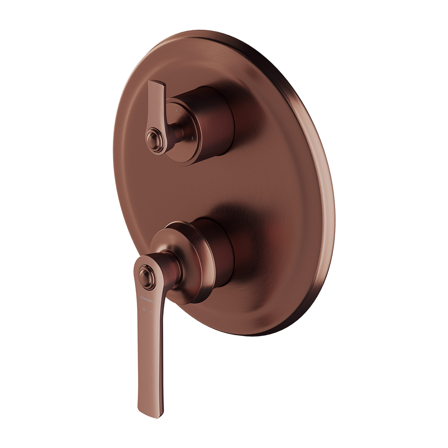 Omnires Armance bateria wannowo-prysznicowa podtynkowa miedź antyczna AM5237ORB