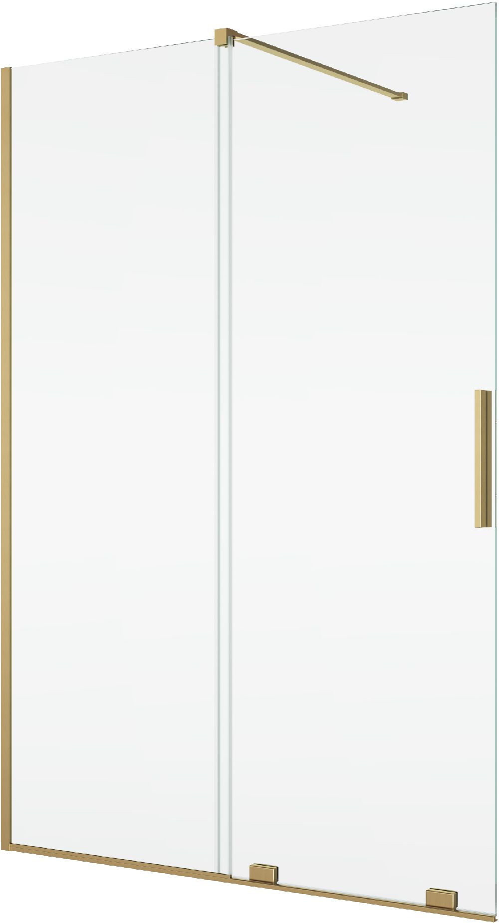 SanSwiss Amalia ścianka prysznicowa walk-in 120 cm złoty szczotkowany/szkło przezroczyste D35S21201307