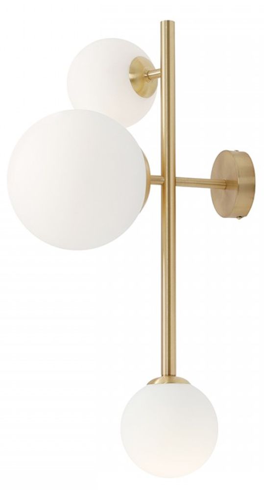 Aldex Dione 3 kinkiet 2x40W+1x60W mosiądz/biały 1092Y40