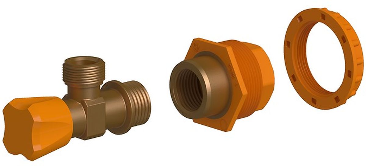 Cersanit Aqua System zawór kątowy odcinający z mufą K99-0243