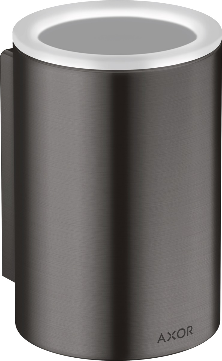 Axor Universal Circular kubek na szczoteczki czarny chrom szczotkowany 42804340