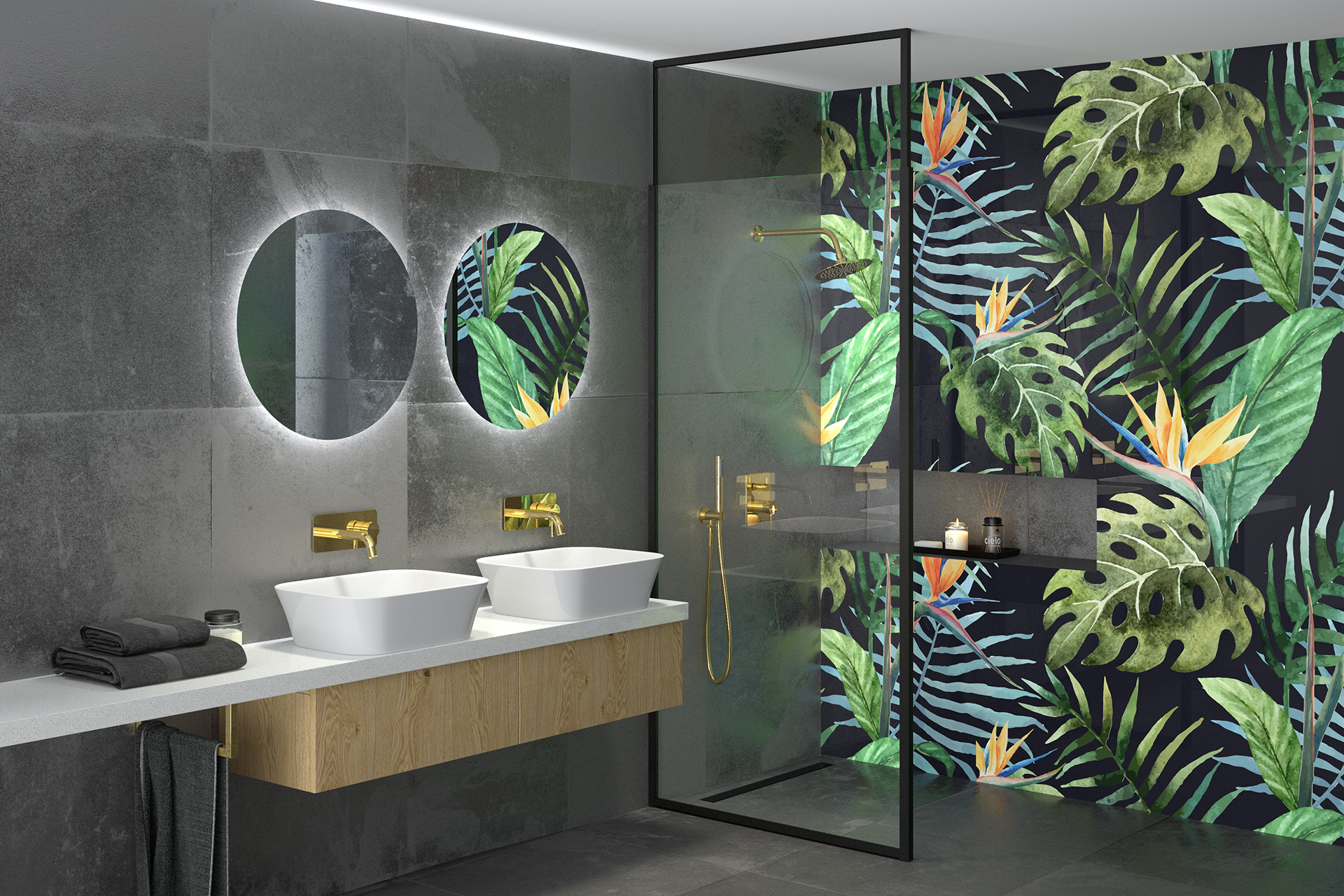 Besco Icon Walk-In ścianka prysznicowa 110 cm czarny mat/szkło przezroczyste IC-110-200C