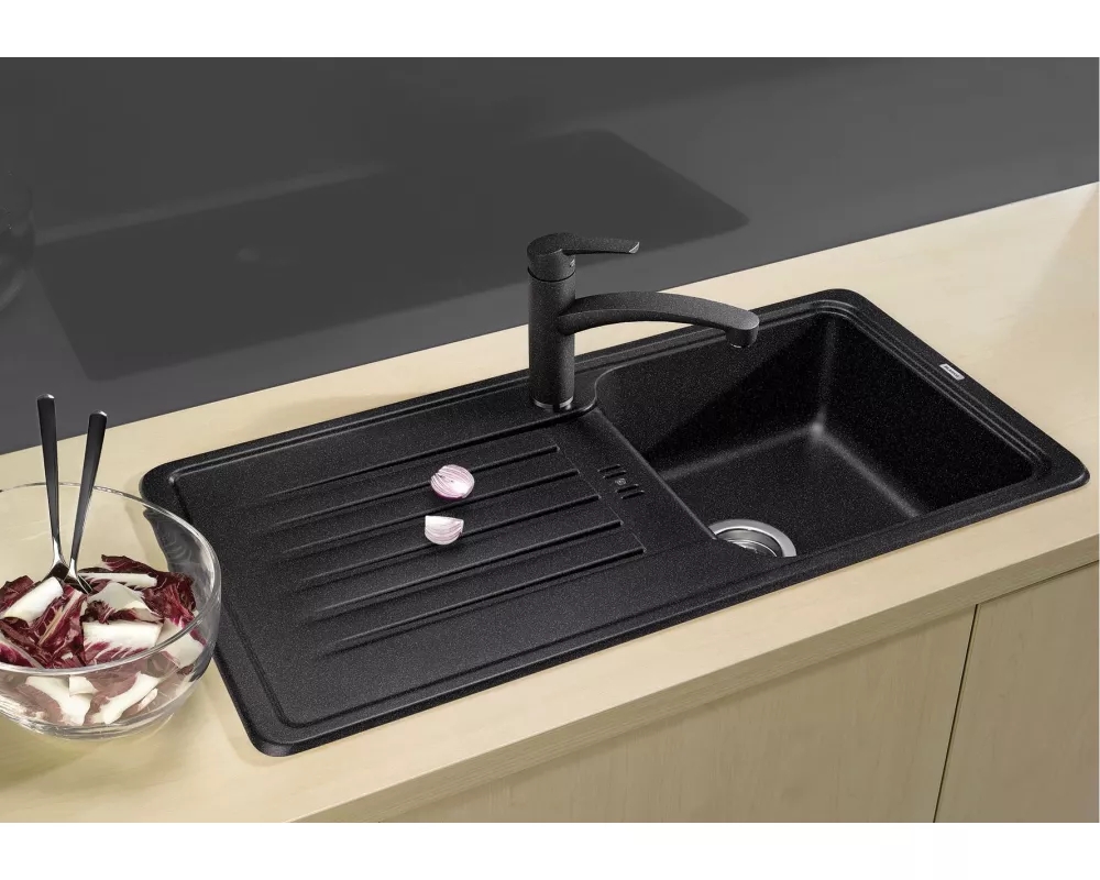 Blanco Favos 45 S zlewozmywak granitowy 86x43,5 cm czarny 526079