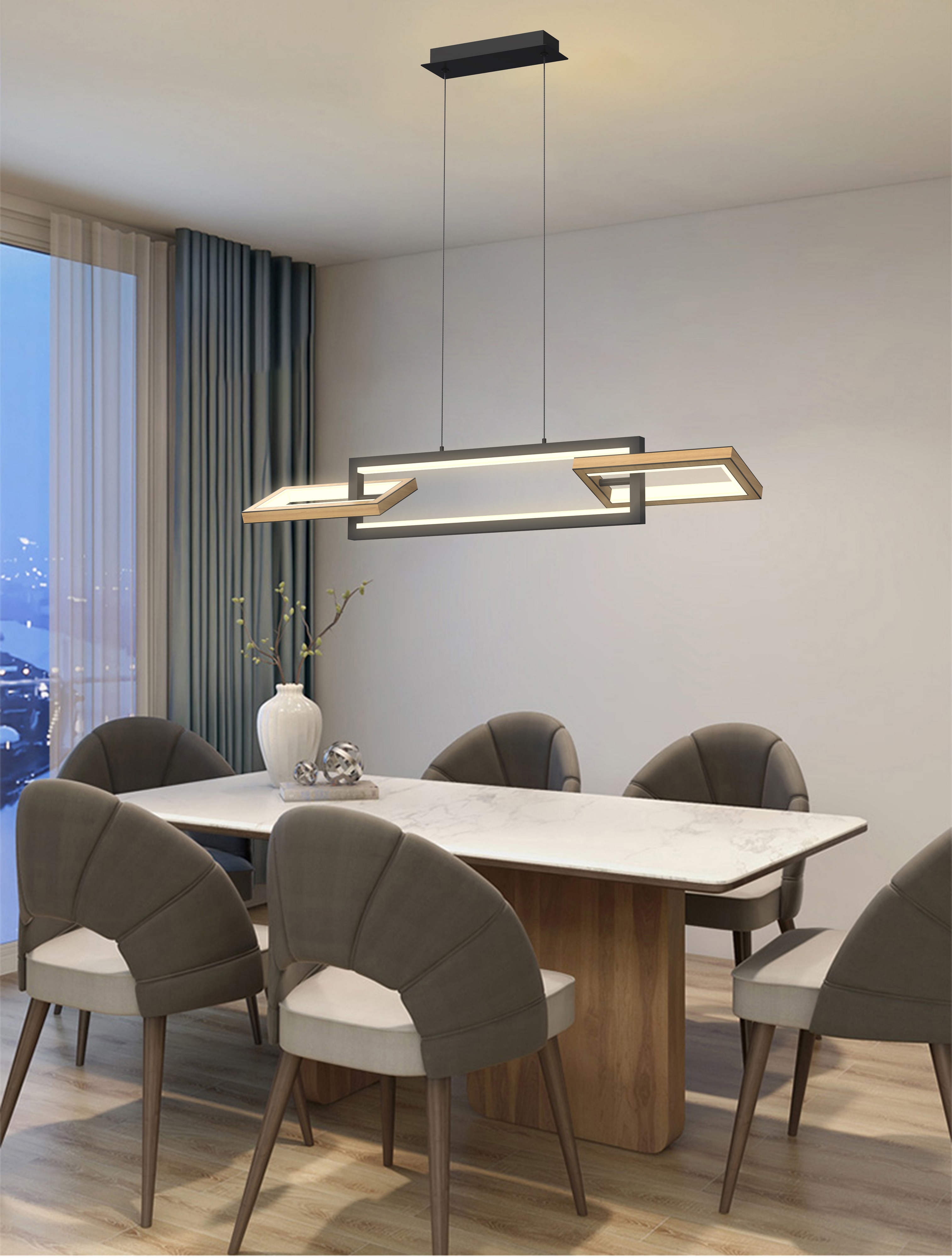 Aviano Matera lampa wisząca 3x10 W czarna 7022-306