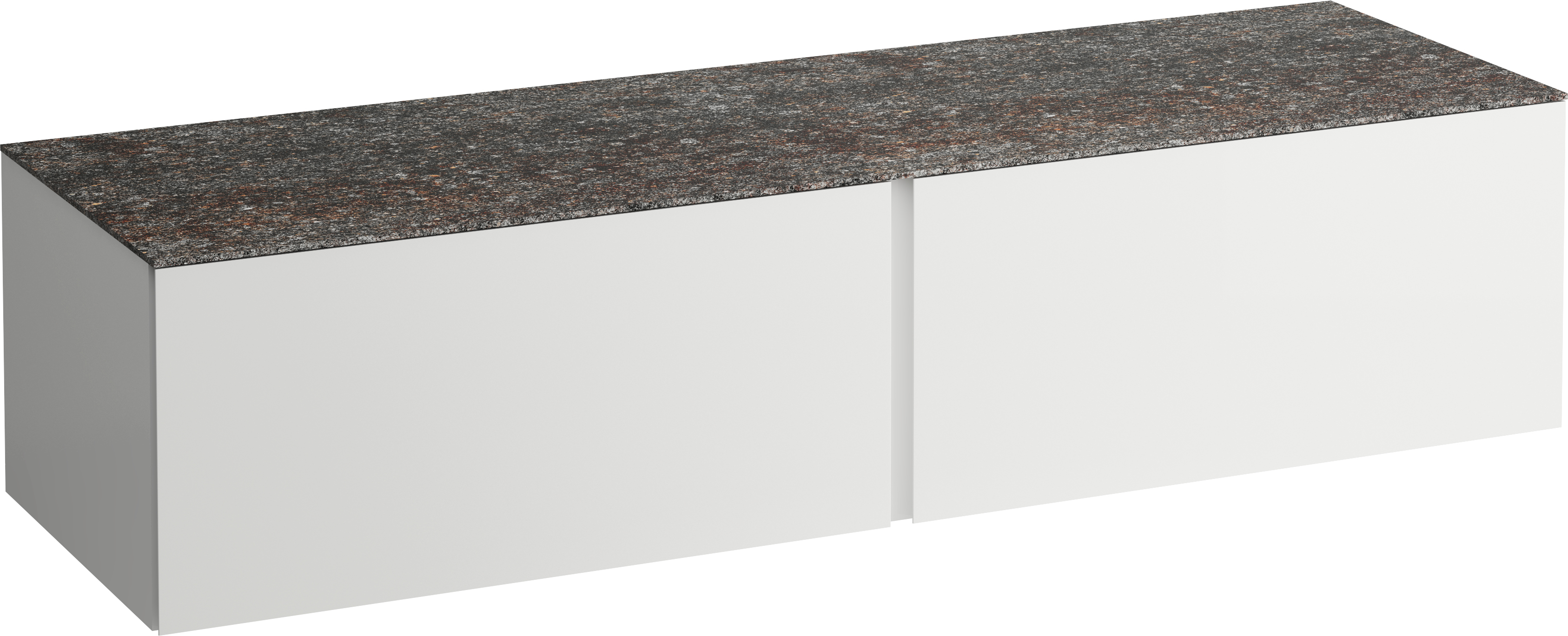 Laufen Il Bagno Alessi szafka 160 cm podumywalkowa wisząca z blatem biały mat H4323300972601