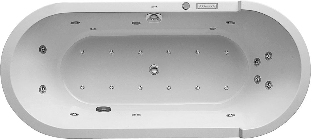Duravit Starck wanna wolnostojąca 180x80 cm z hydromasażem Combi-System E biała 760010000CE1000