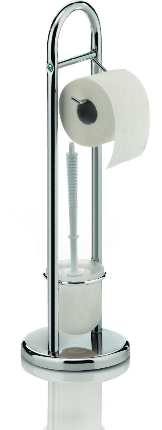 Kela Fabio stojak na papier toaletowy ze szczotką WC chrom 18002 - Wysyłka w 24h