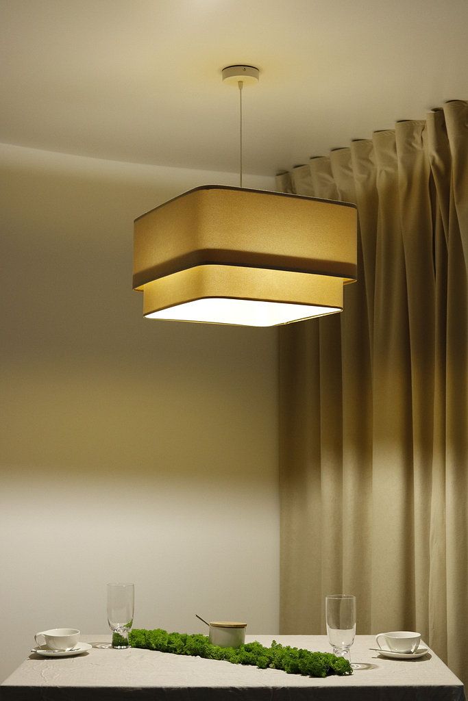 BPS Koncept Kwadro Duo Sue lampa wisząca 1x60 W złota-beżowa KWD-012