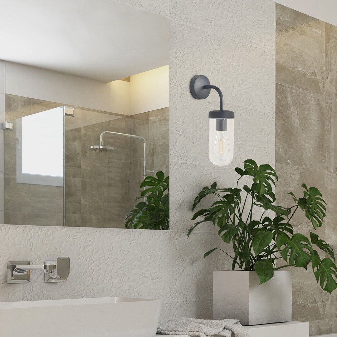 Rabalux Yago kinkiet 1x60W czarny mat/przezroczysty 3310 - Wysyłka w 24h