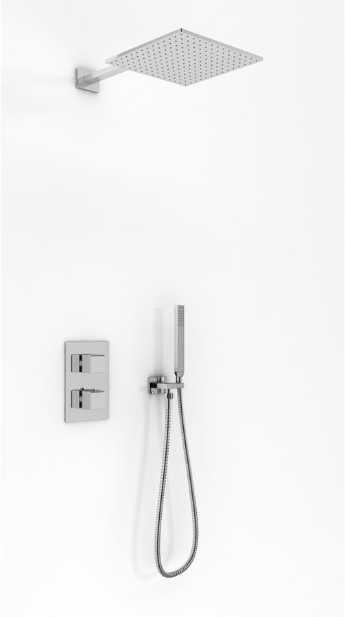 Kohlman Excelent zestaw prysznicowy podtynkowy z deszczownicą 40 cm chrom QW432HQ40