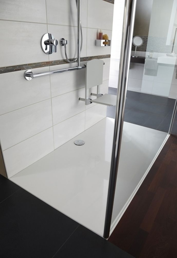 Hüppe EasyStep brodzik 120x80 cm prostokątny biały 215014.055