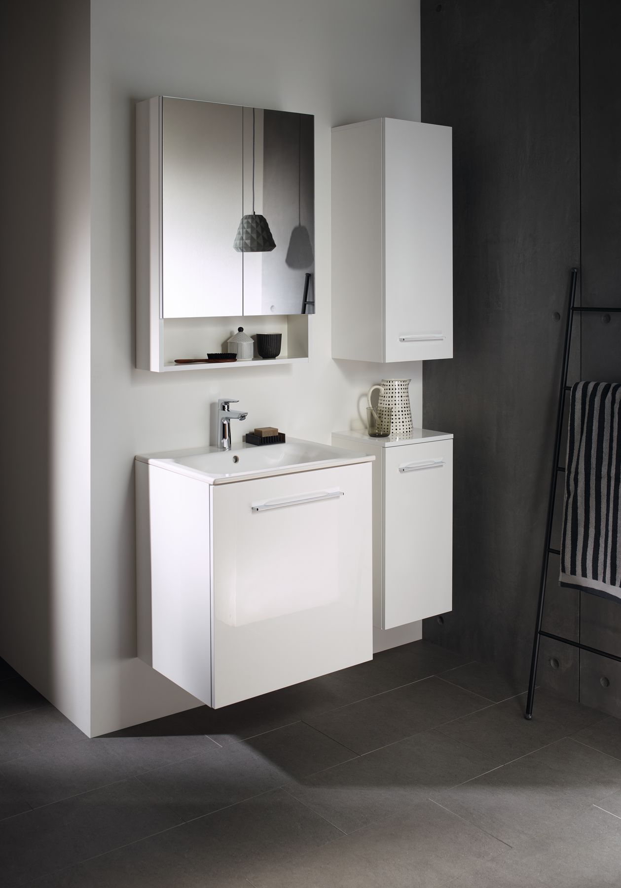 Geberit Selnova Square umywalka z szafką 60 cm białą 501.236.00.1 - Wysyłka w 24h