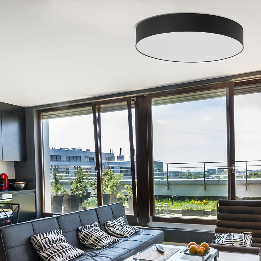 TK Lighting Rondo plafon 4x15W grafitowy/biały 1087