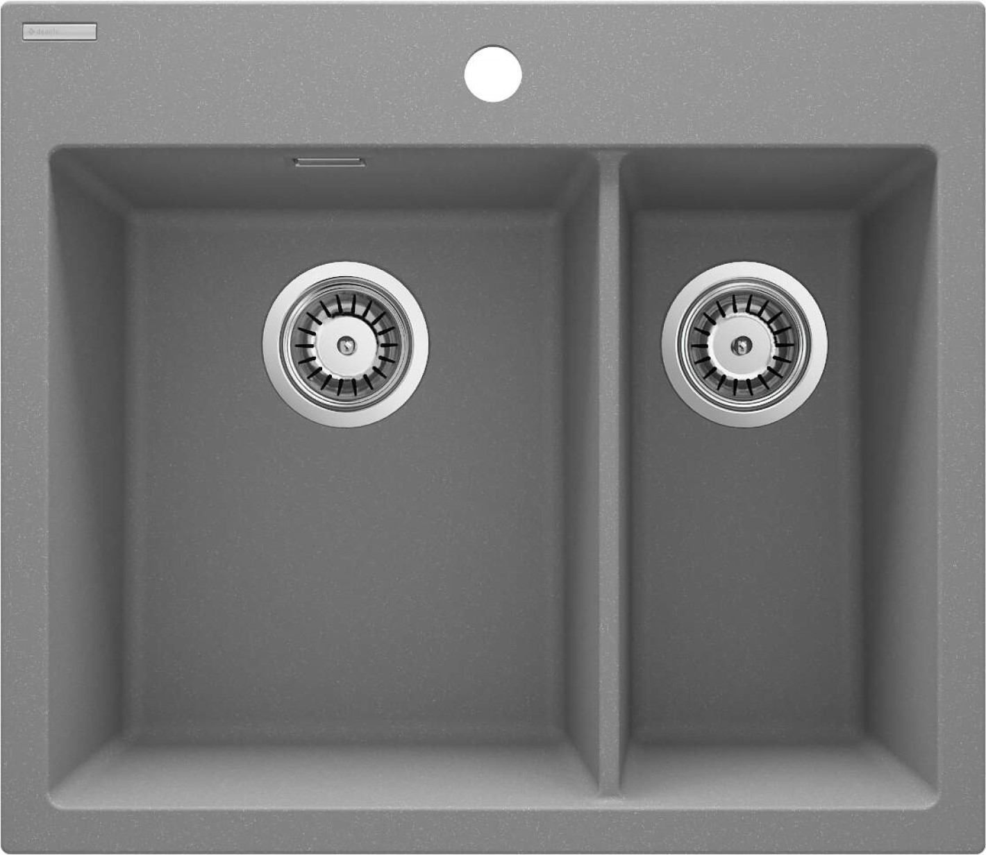 Deante Eridan zlewozmywak granitowy 60x52 cm szary/grafitowy/onyx ZQE_S503