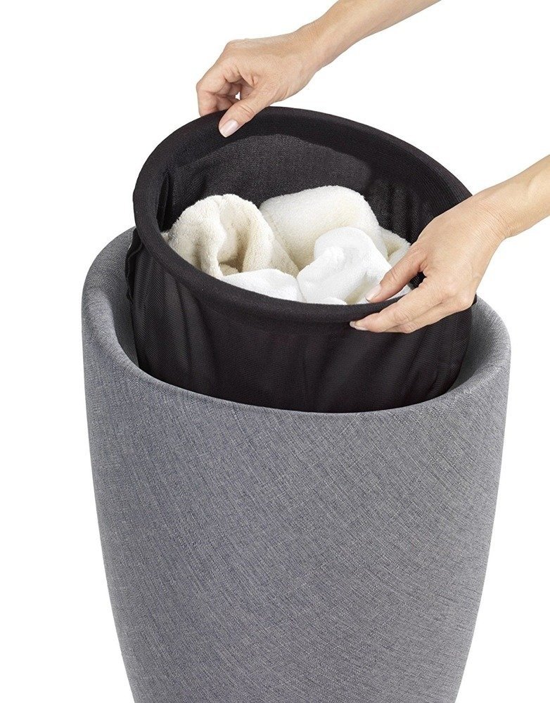 Wenko Candy kosz na pranie 2w1 stojący szary 25625100