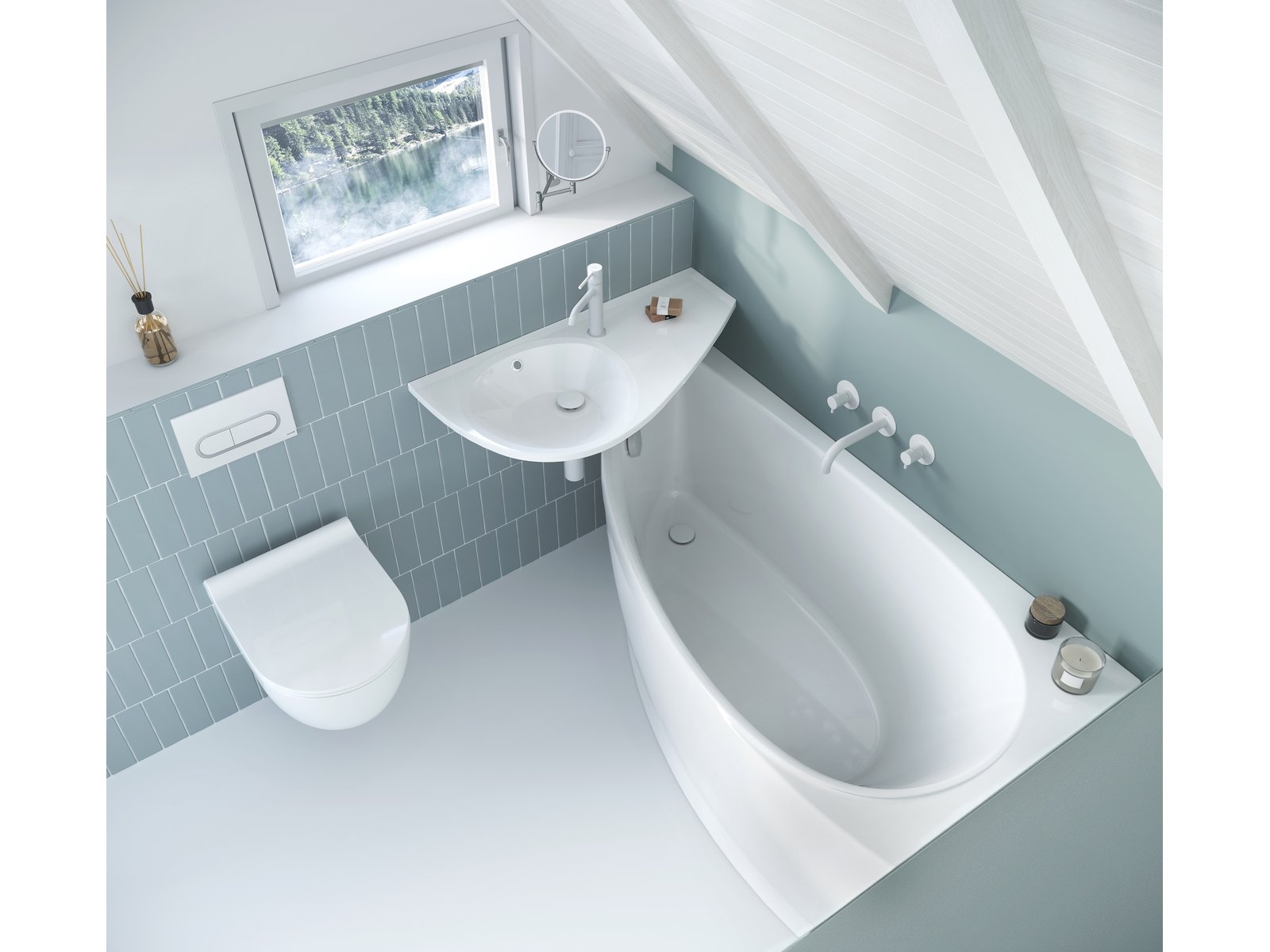 Ravak Avocado umywalka 85x45 cm prawa biała XJ1P1100000 - Wysyłka w 24h