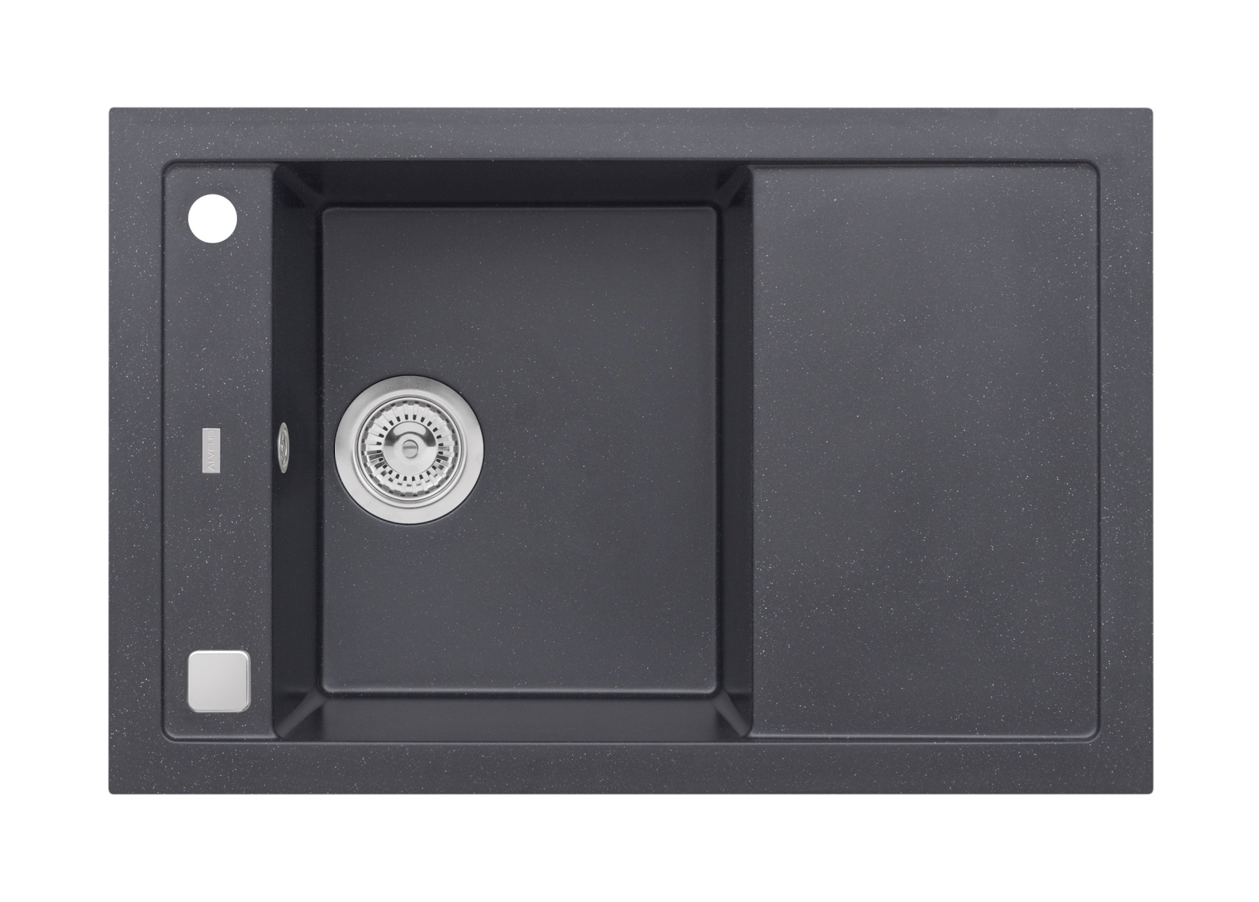 Alveus Formic zlewozmywak granitowy 76x50 cm czarny 4403091