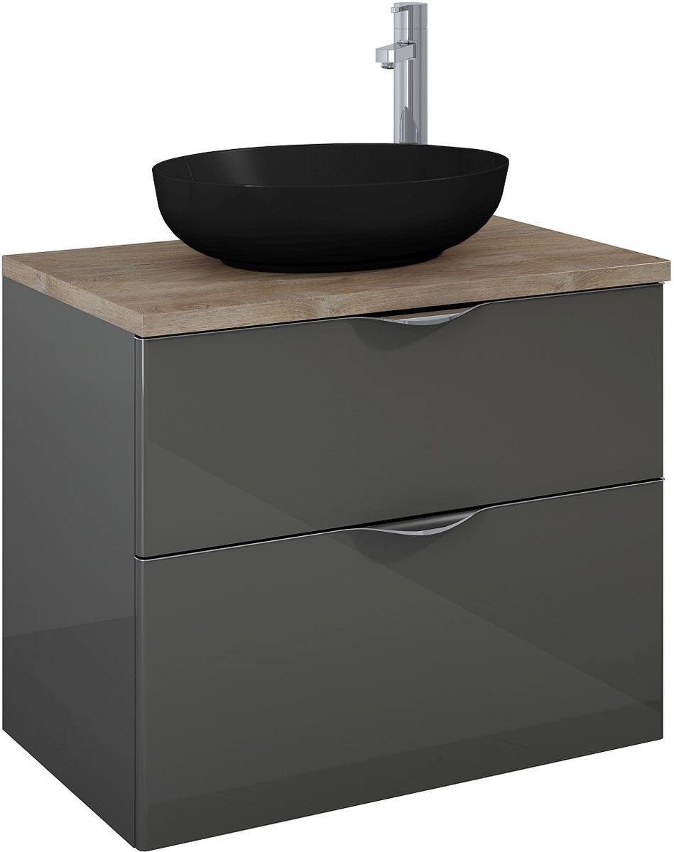 Elita Rika umywalka 53x39,5 cm owalna nablatowa black matt RE040520087160 - Wysyłka w 24h