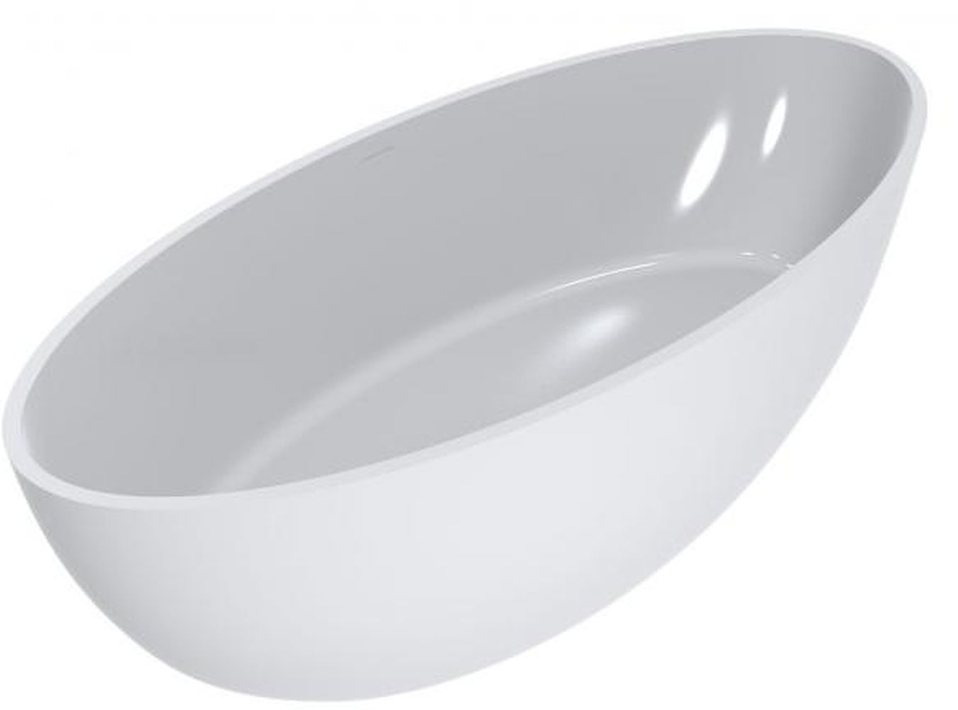 Miraggio Madonna wanna wolnostojąca 180x80 cm owalna biały połysk 0000737