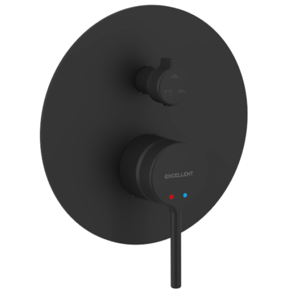 Excellent Pi bateria wannowo-prysznicowa podtynkowa czarna AREX.1247BL