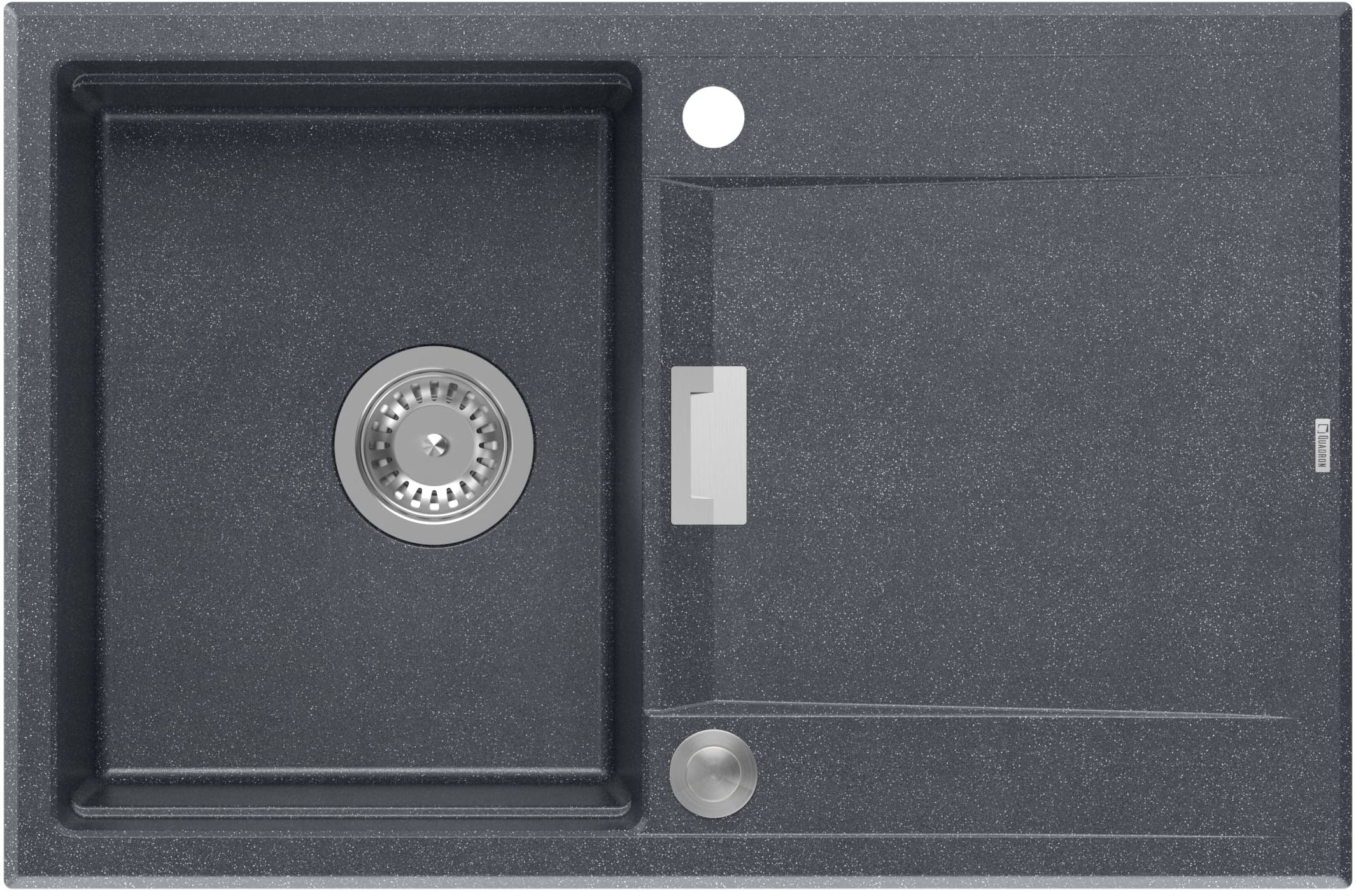 Quadron Owen 111 zlewozmywak 76x50 cm GraniteQ black diamond/stal HQO7650U8_BS