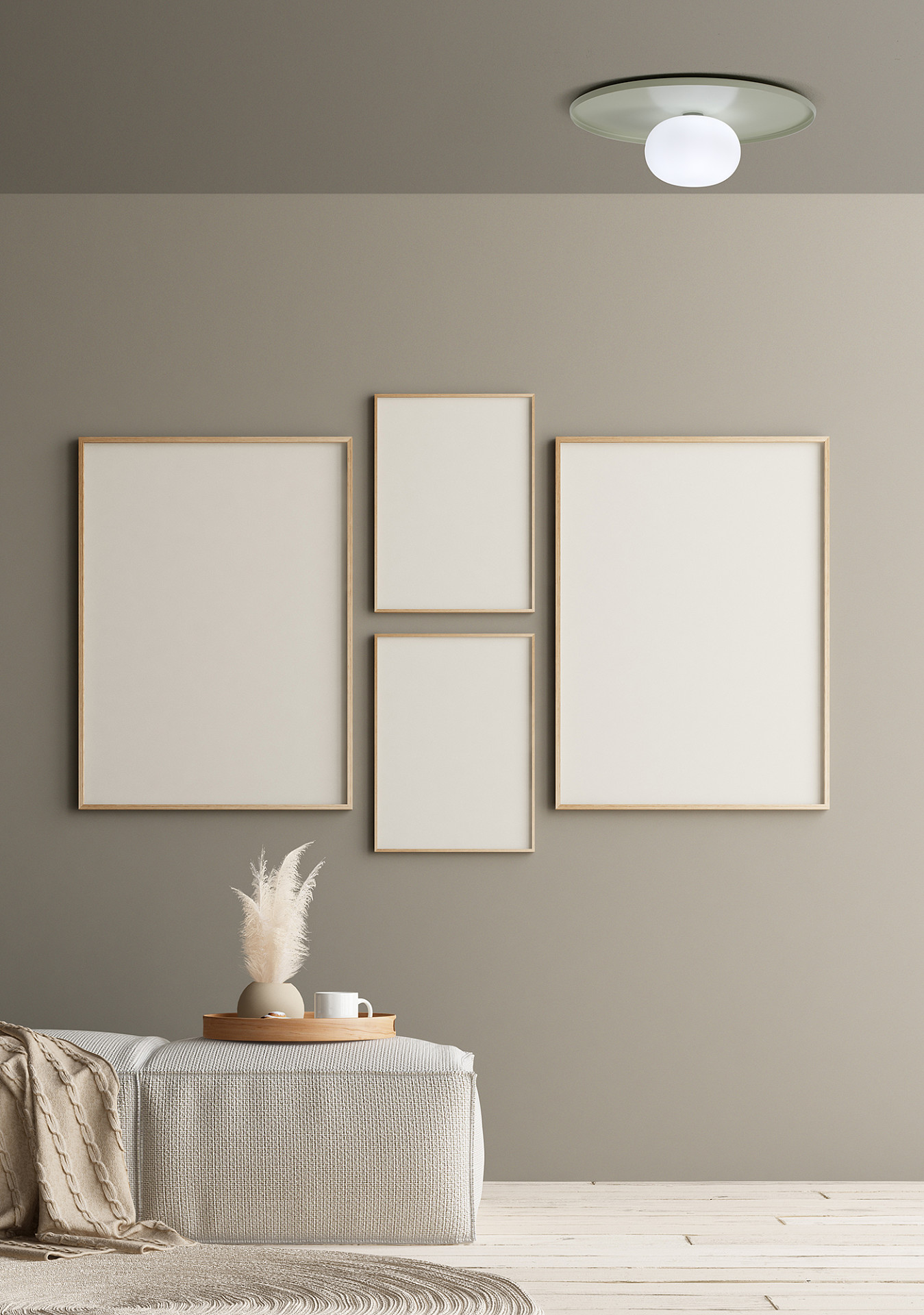 Miloox Pot kinkiet 1x28 W biały-szary 1744.180