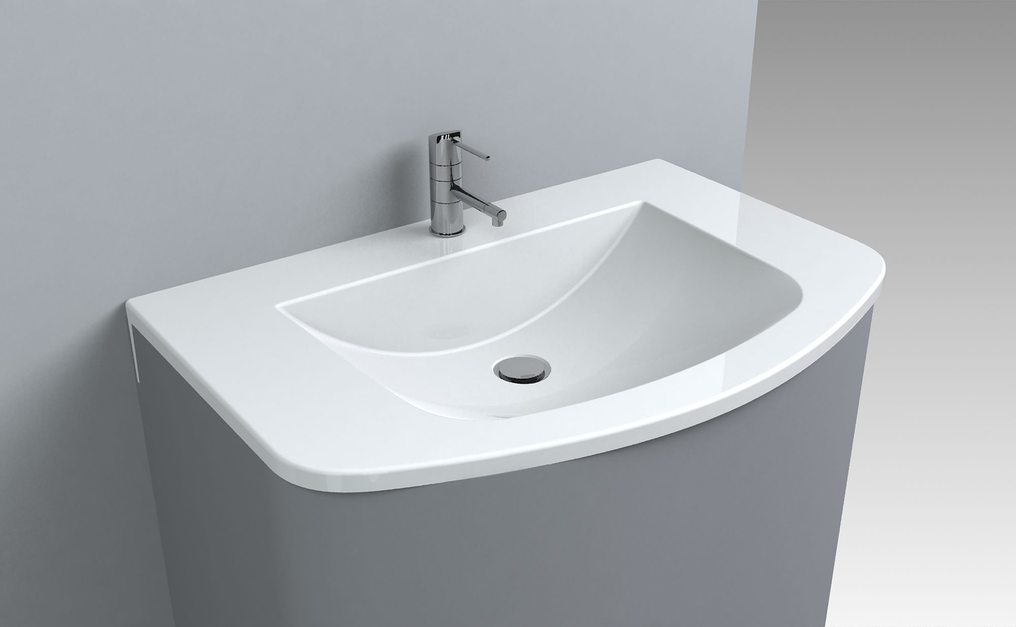 Miraggio Dea umywalka 80x54 cm wpuszczana biały połysk 0001536