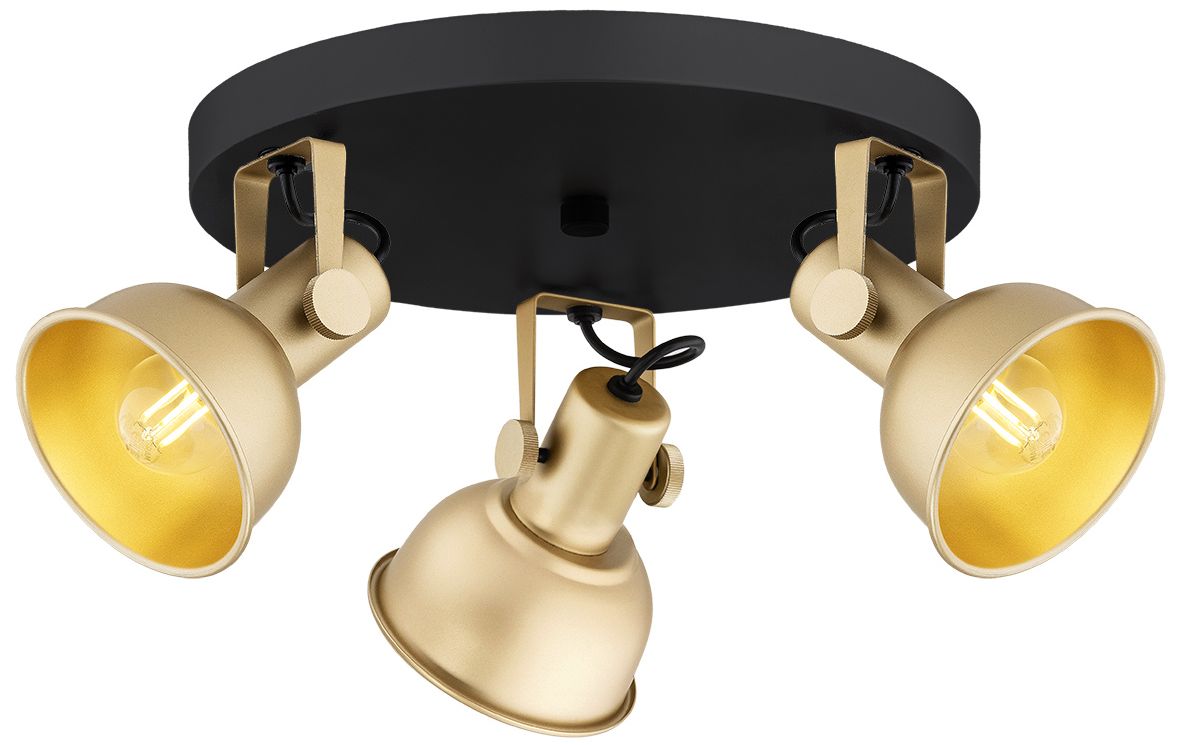 Argon Lenora lampa podsufitowa 3x7W złoty/czarny 6243