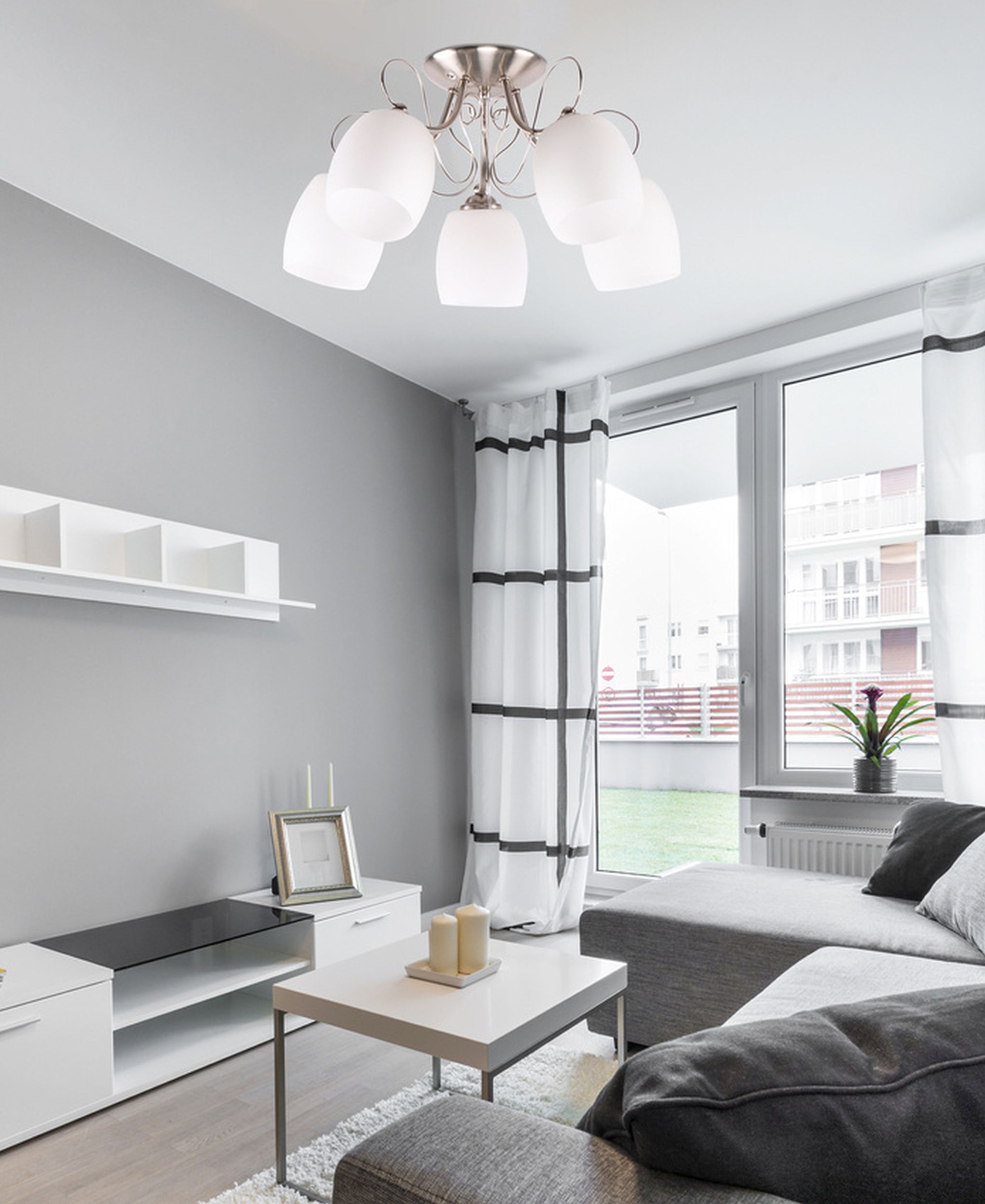 Candellux Amba lampa podsufitowa 5x40W biały/chrom 35-79251