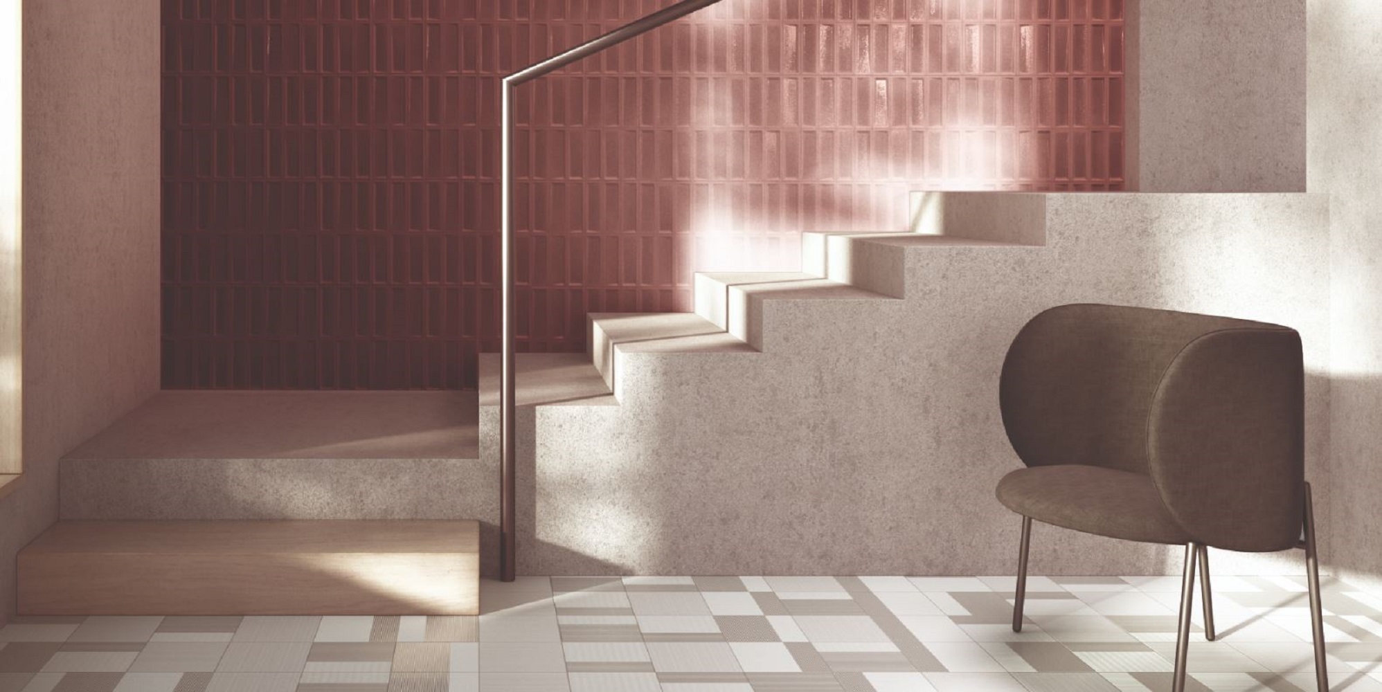 Peronda Harmony Levels Bordeaux płytka ścienna 40x20 cm