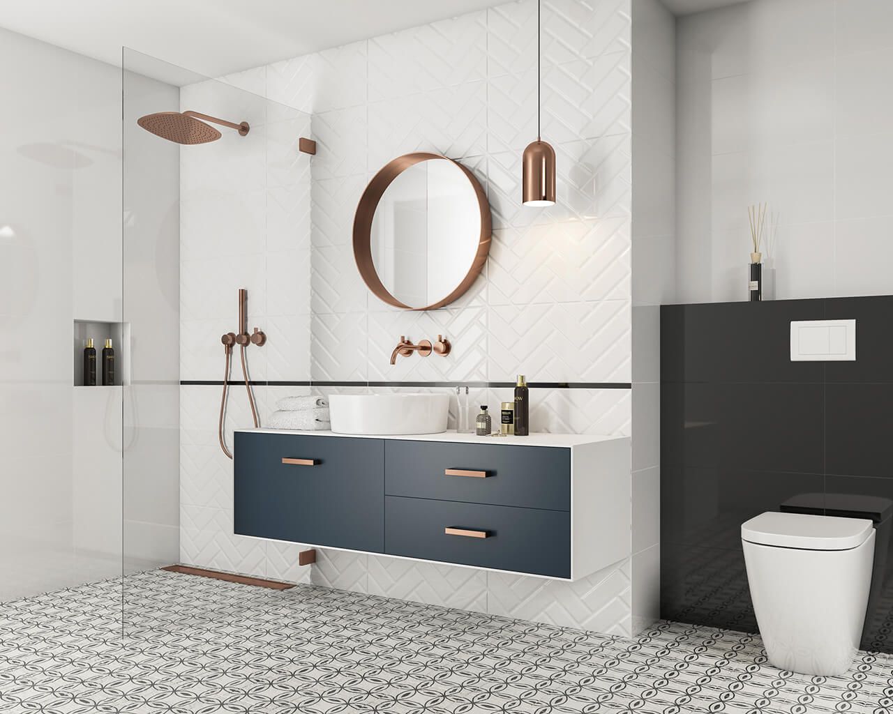 Paradyż Moonlight płytka ścienna 29,8x59,8 cm czarna