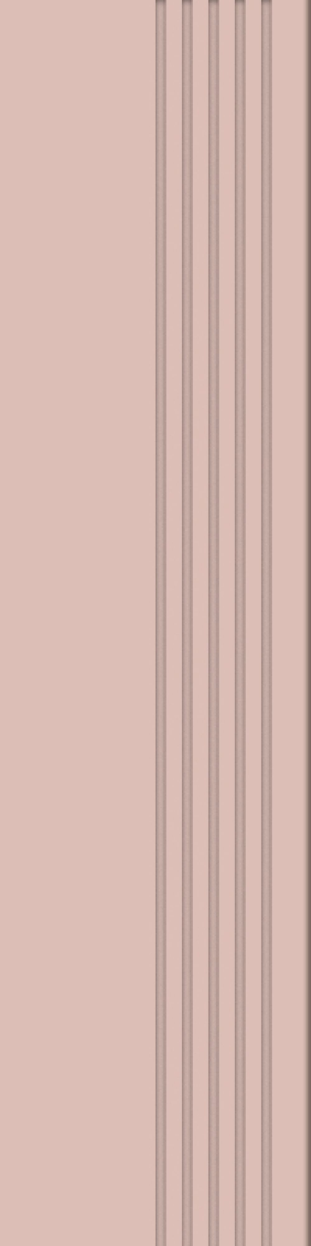 Tubądzin Cielo e Terra stopnica 119,8x29,6 cm różowa