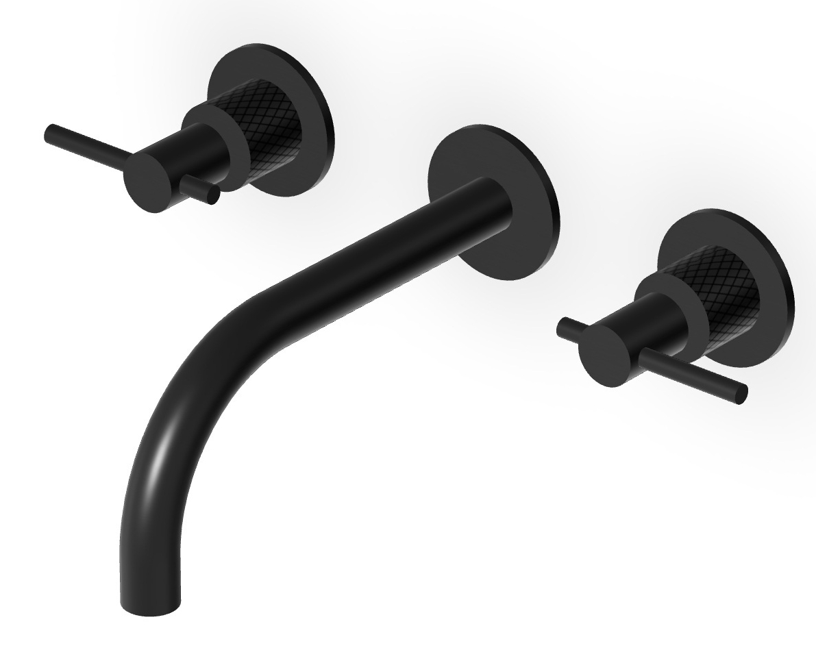 Zucchetti Helm bateria umywalkowa podtynkowa czarny szczotkowany/radełkowanie ukośne ZHL760.XP81G3