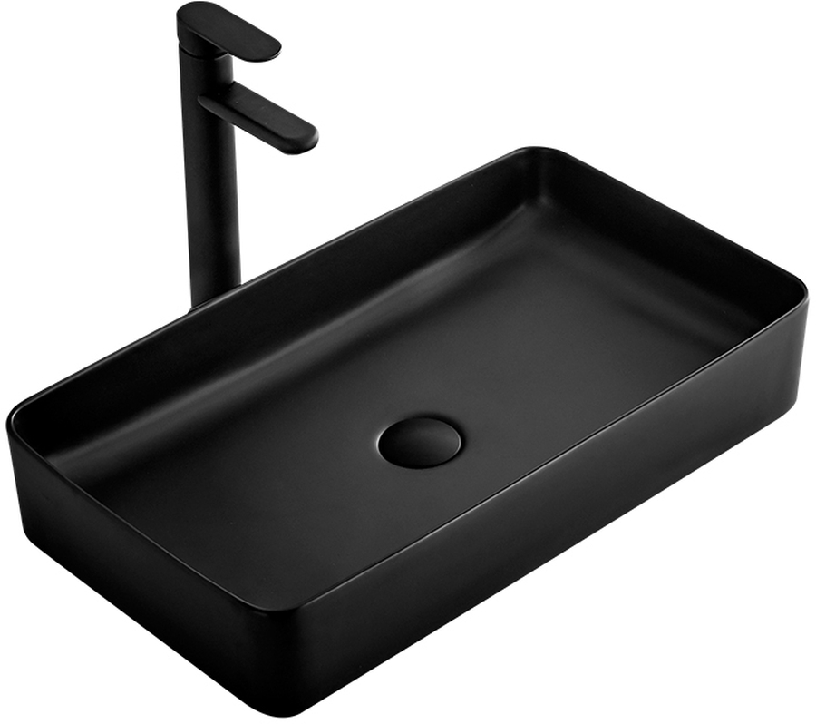 Rea Denis umywalka 61x35 cm nablatowa prostokątna czarny mat REA-U3690 - Wysyłka w 24h