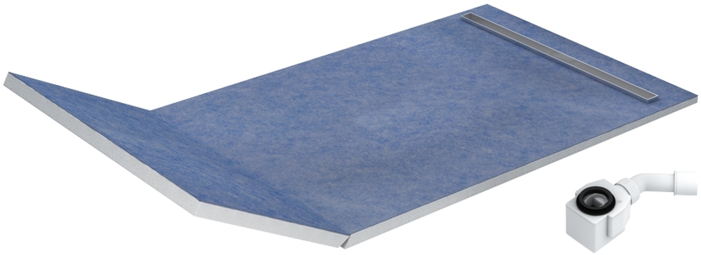 Schedpol Slim Lux brodzik podpłytkowy 130+50x80 cm Stamp Slim 10.114/OLSP