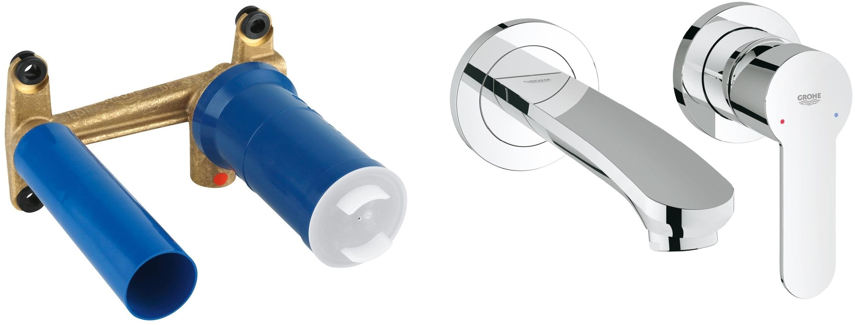 Zestaw Grohe Eurostyle Cosmopolitan bateria umywalkowa podtynkowa 2-otworowa kompletna chrom (19571002, 23571000) - Wysyłka w 24h