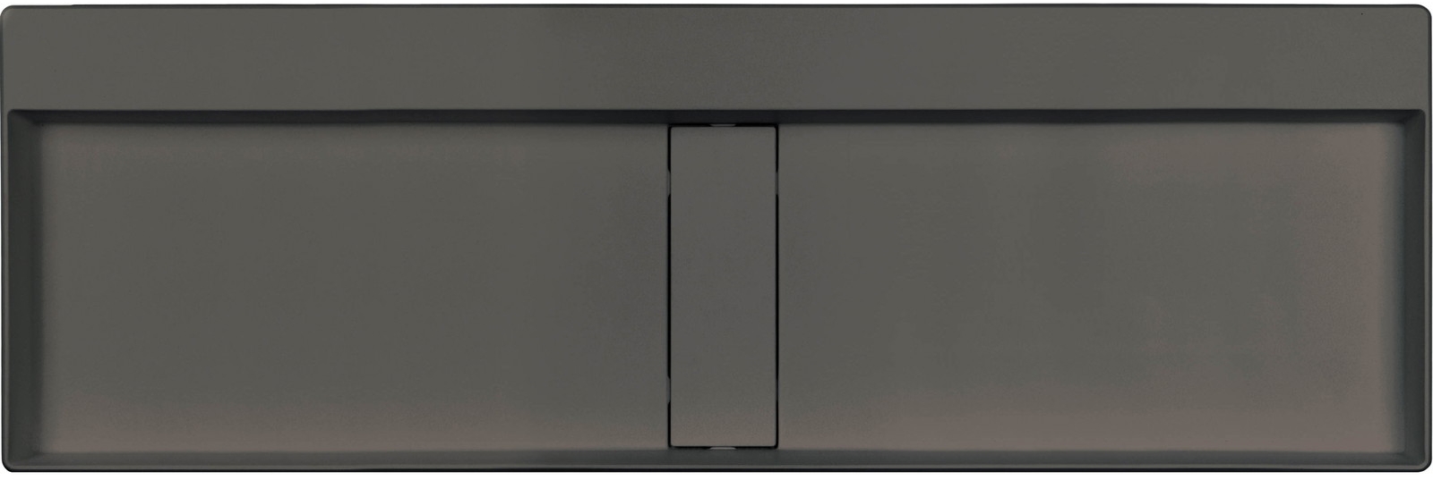 Deante Blur umywalka 120x40 cm prostokątna nablatowa antracyt CQB_TU2S