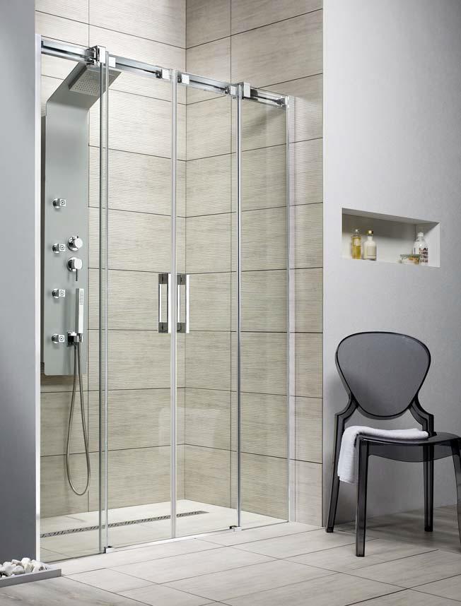 Radaway Espera DWD drzwi wnękowe 180 cm dwuczęściowe chrom/szkło przezroczyste 380280-01/380228-01