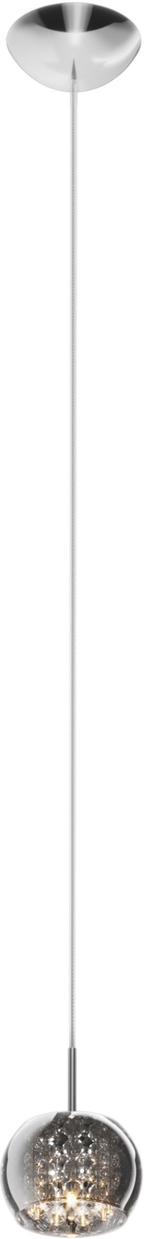 Zuma Line Crystal lampa wisząca 1x42W chrom/szkło dymione/kryształ P0076-01A-F4FZ