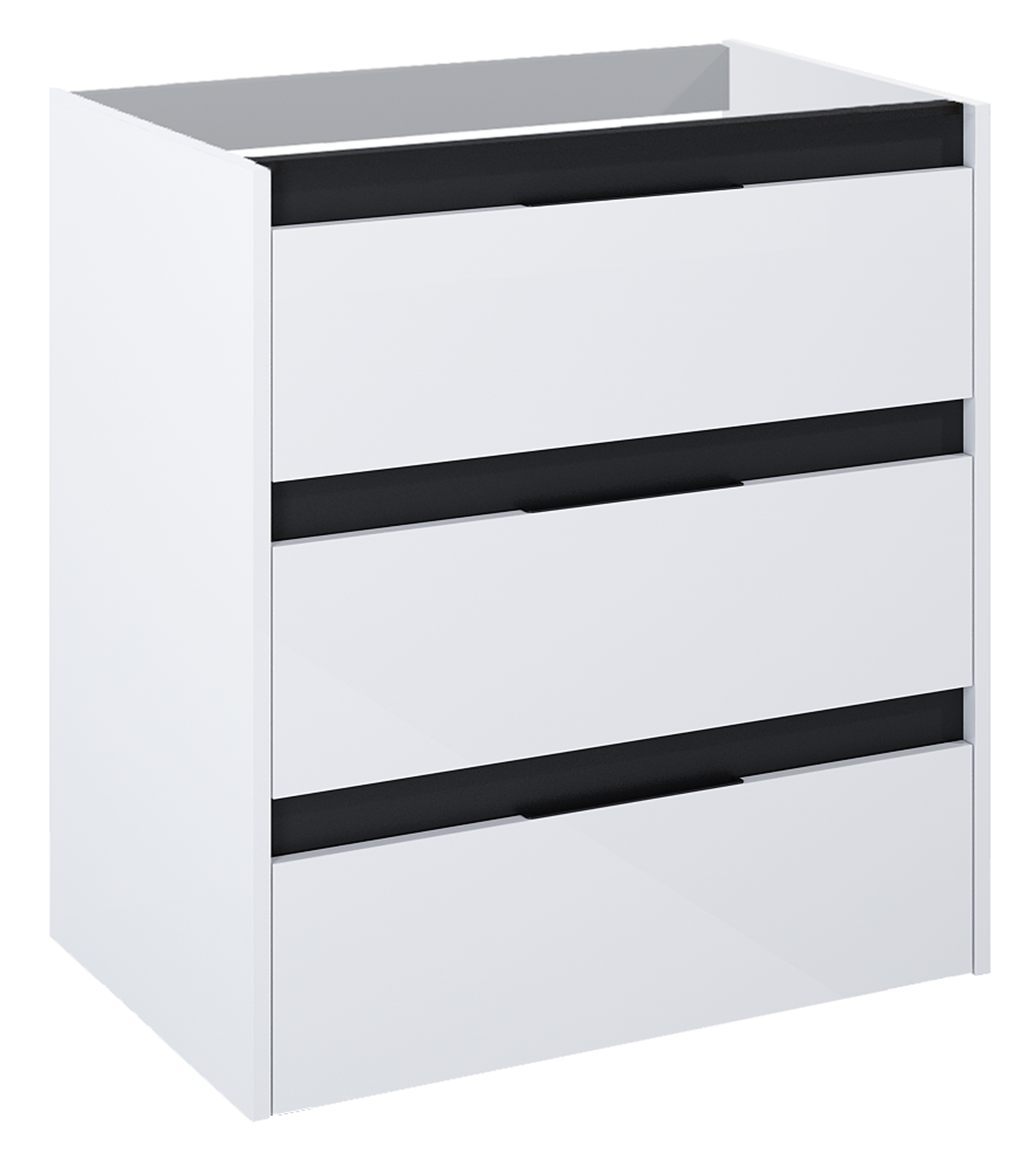 Roca Alpine szafka 68,5x45,2x74 cm podumywalkowa wisząca biała-czarna A857867606