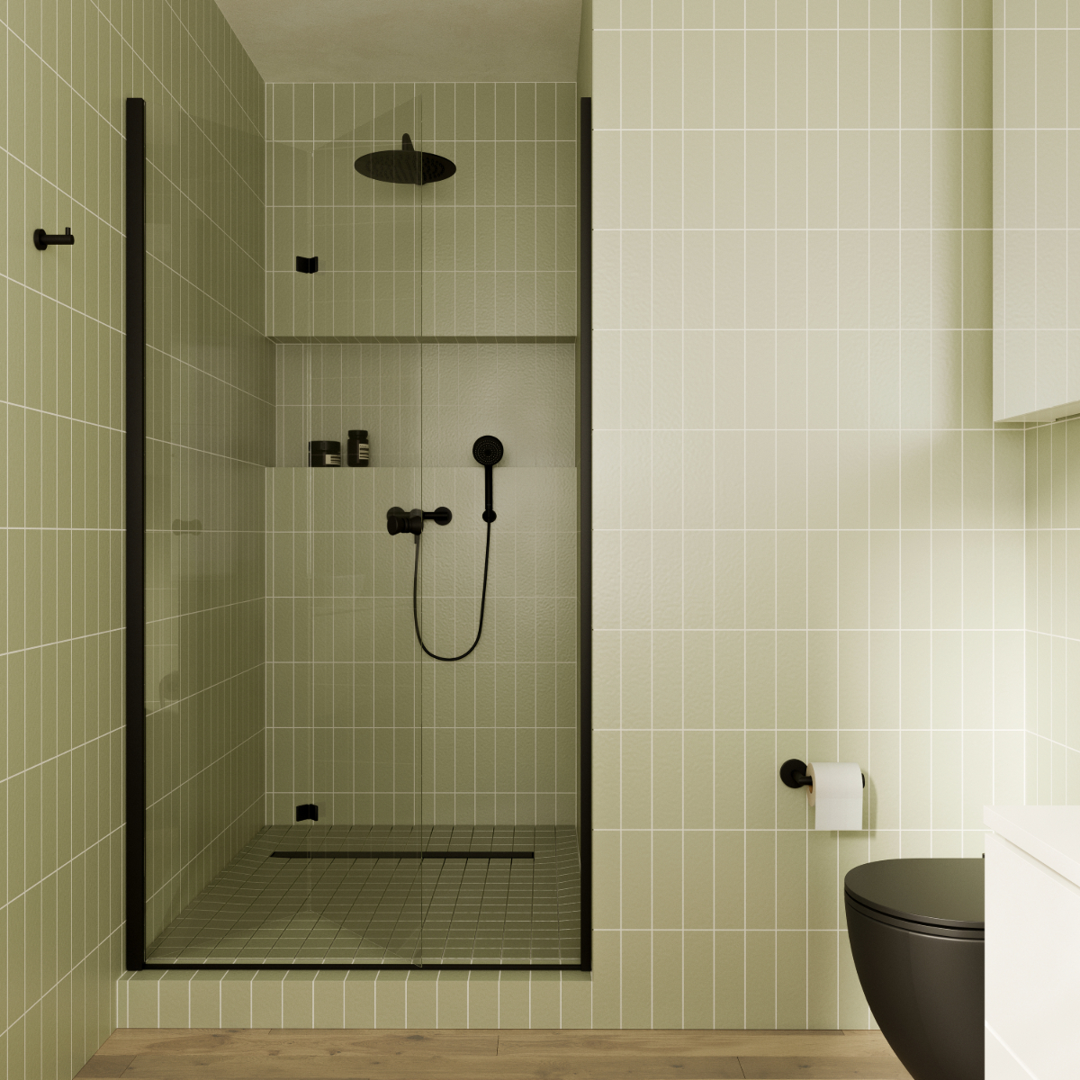 Hagser Iris odpływ prysznicowy liniowy 80 cm ruszt odwracalny czarny mat HGR14000030 - Wysyłka w 24h