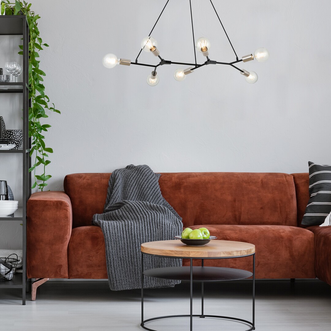 Rabalux Branwen lampa wisząca 7x25W czarny mat/chrom 72027