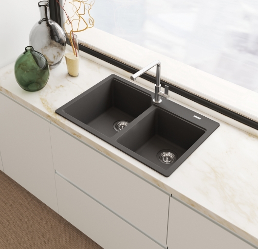 Franke Urban zlewozmywak granitowy 78x50 cm łupkowy szary 114.0716.367