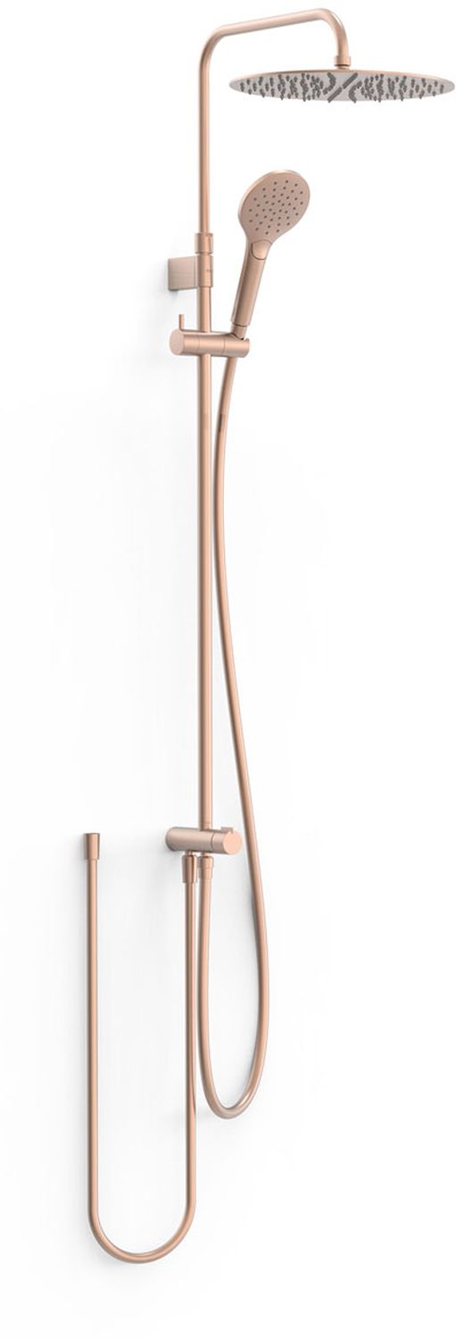 Tres zestaw prysznicowy z deszczownicą różowe złoto mat 19063502OPM