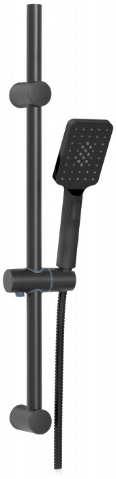 Invena Nyks Black zestaw prysznicowy ścienny czarny AU-32-Z04